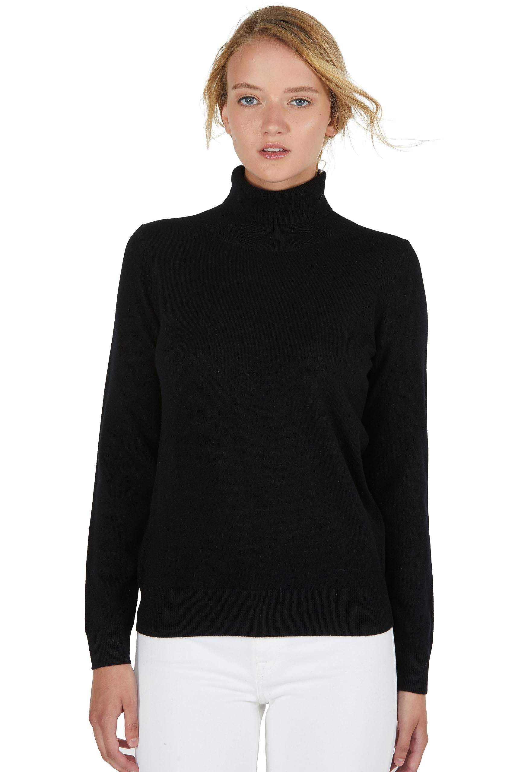 JENNIE LIU Women's 100% Pure Cashmere Long Sleeve