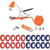 Plant Tying Machine Tool,Vegetable Gardening Tools with 10000pcs Staples 20 Rolls Tape and Replacement Blade for Grapes,Raspb