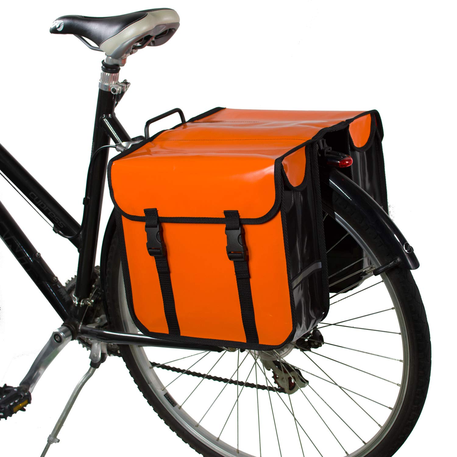 BikyBag Classic CW - Waterproof Bicycle Double Pannier Bag Bicycle Cycle Bike Shopping (Orange)