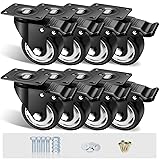 ASHGOOB 3" Caster Wheels Set of 8, Heavy Duty