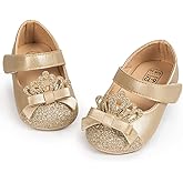 KIDSUN Infant Baby Girls Mary Jane Shoes Non-Slip Rubber Sole Ballet Slippers Princess Dress Wedding Shoe Newborn Crib Shoes First Walkers Shoes