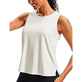 JOYSPELS Ice Silk Crop Workout Tank Tops for Women Cool-Dry Sleeveless Loose Fit Yoga Shirts