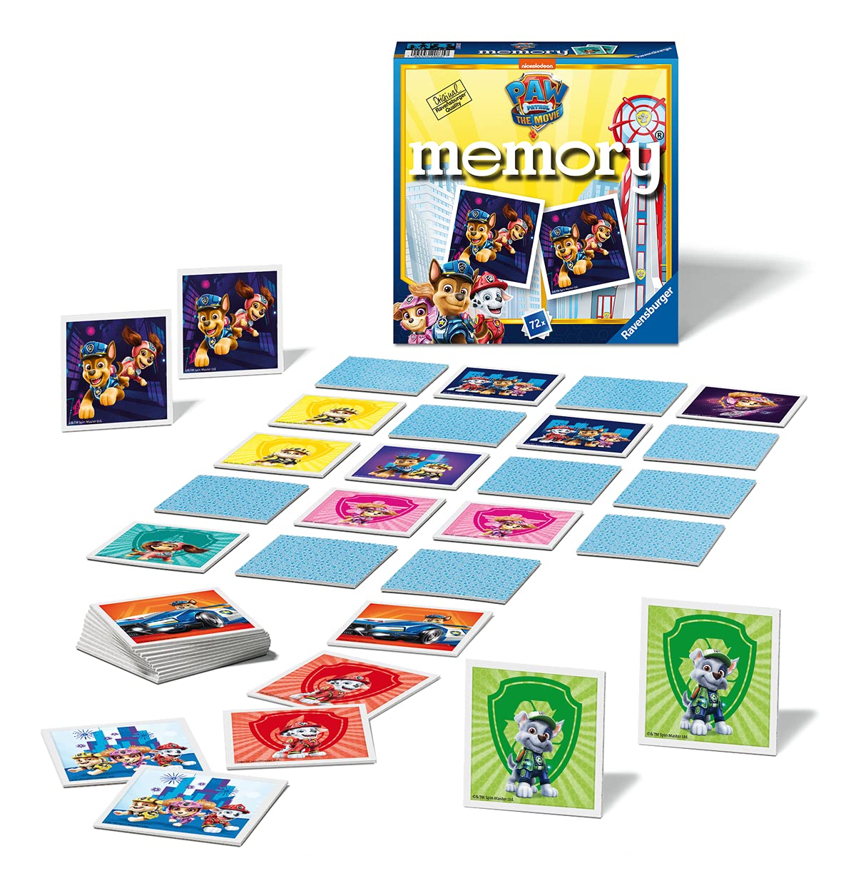 Ravensburger Paw Patrol The Movie Mini Memory - Matching Picture Snap Pairs Game For Kids Age 3 Years and Up