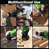 Ginour Rotary Tool Kit 200W 6 Speeds 8000-35000 RPM with Keyless Chuck view 5