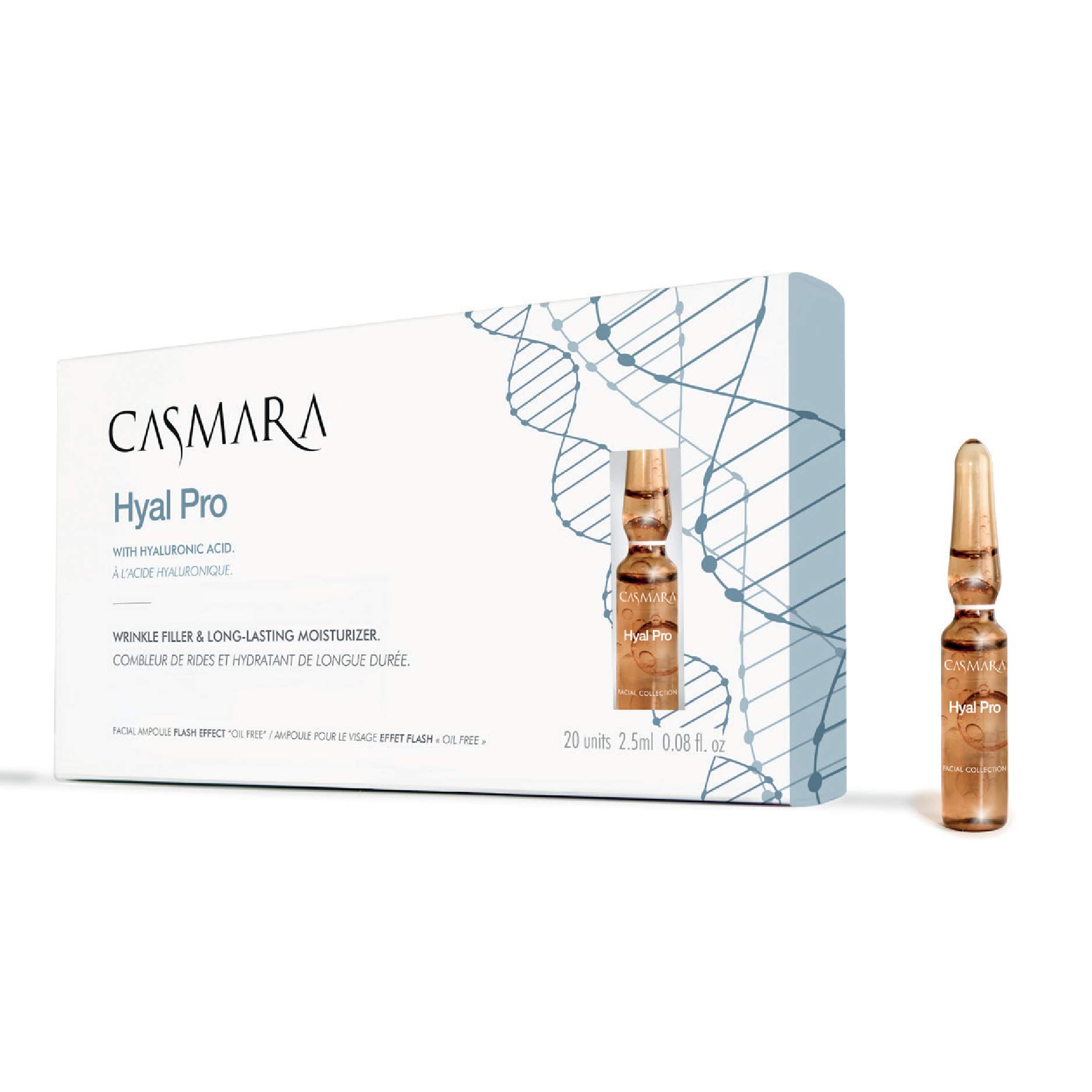 Casmara, Hyal Pro Long Lasting Wrinkle and Moisturizing Refiller in Ampoules of 20 x 3 ml