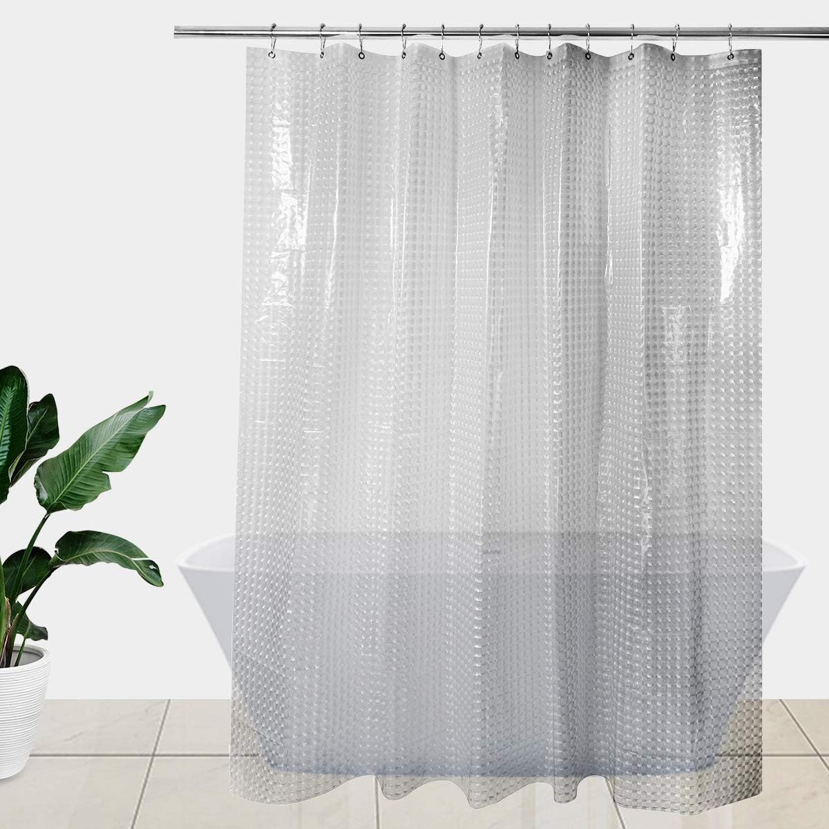 LOUTYTUO 3D EVA Heavy Duty Shower Curtain Liners, Waterproof Shower
