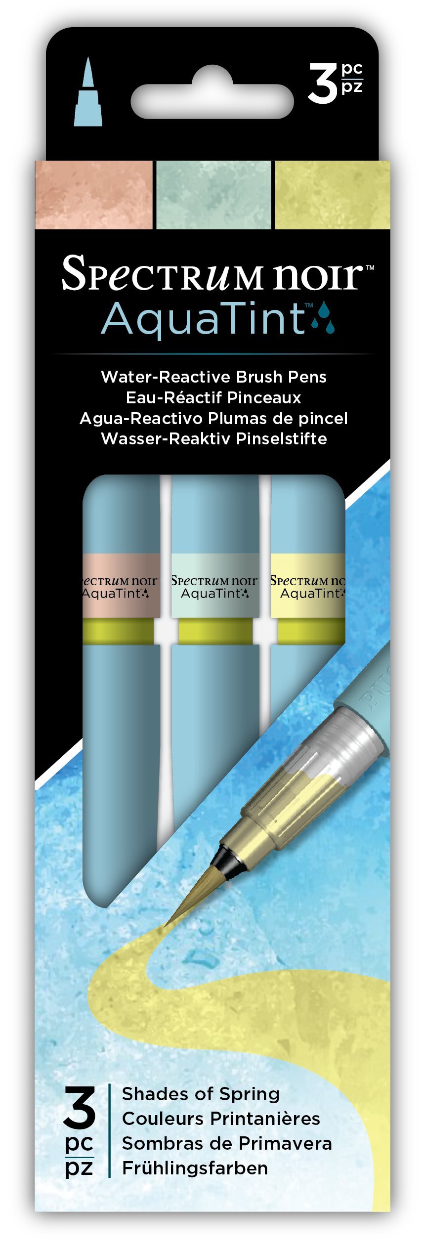 Spectrum Noir Aquatint (3PK) -Shades of Spring, 25 x 7.3 x 1.5 cm