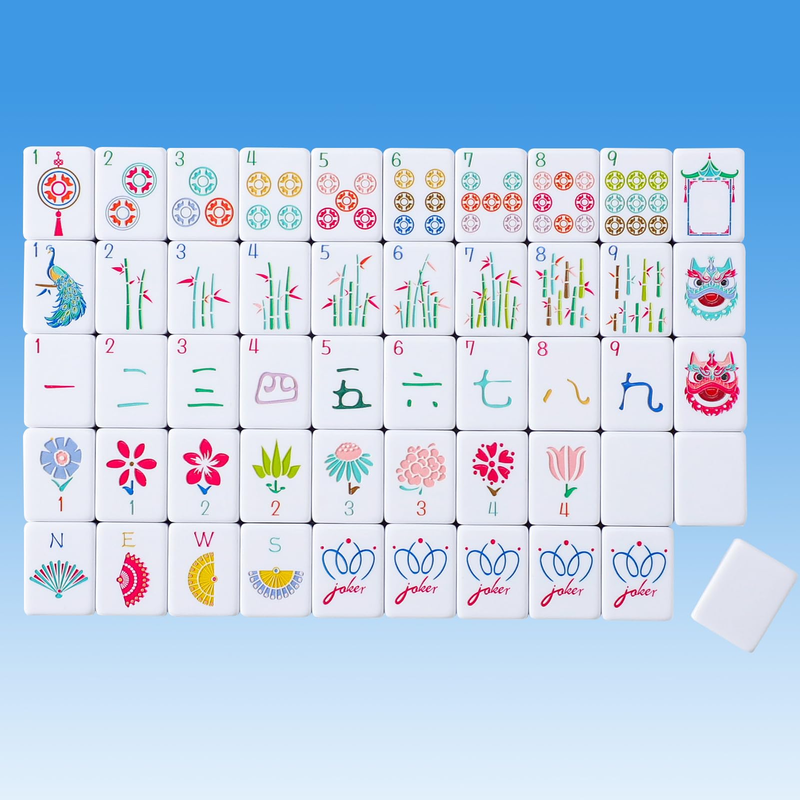 Photo 1 of 160 Engraved American Mahjong Game Set with Carrying Bag and Accessories, 1.2’’ Mahjong Tile Set