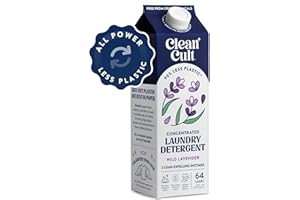 CLEANCULT Ultra Concentrated Liquid Laundry Detergent Soap, 64 loads (32 oz), Long Lasting Scent, 90% Less Plastic, No Harsh Chemicals, Wild Lavender, Defeats Stains & Odors, HE/Standard Compatible