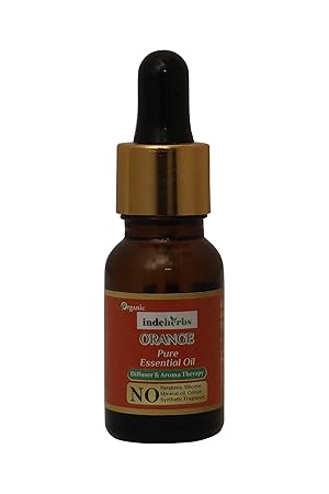 Indeherbs Orange Essential Oil, 100% Natural & Pure, 15ml (for Skin, Acne, Lips and Diffuser)