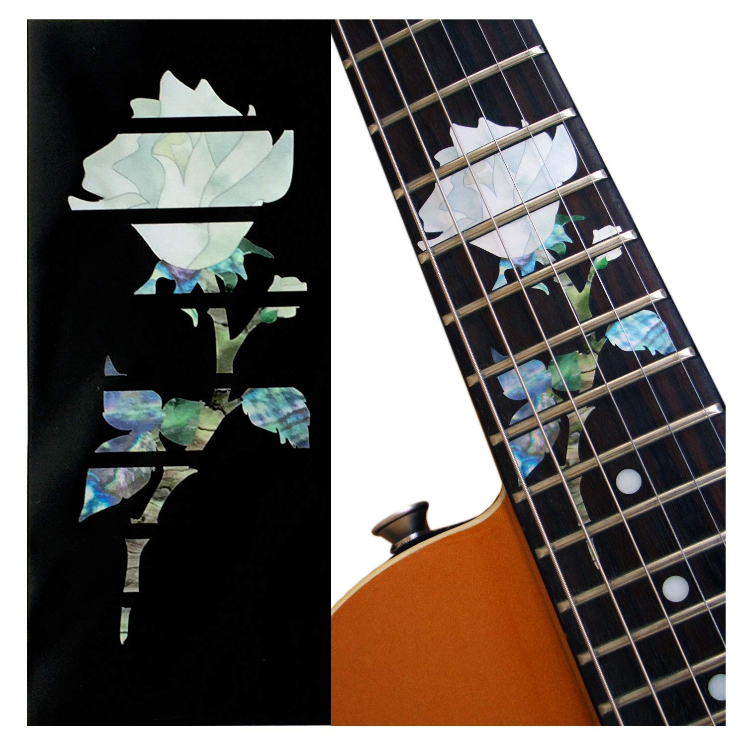 Inlaystickers F-026SR Inlay Sticker Fret Markers for Guitars - Single Rose