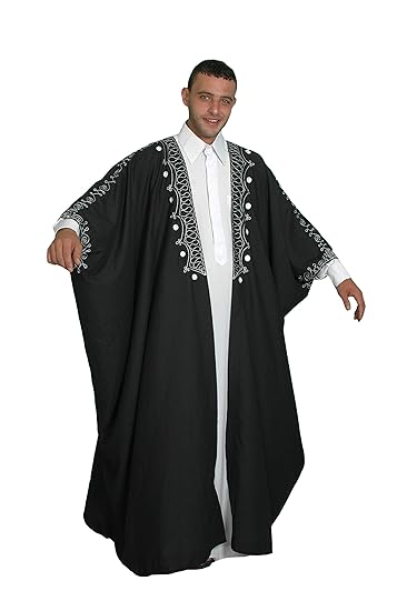 Egypt Bazar Kaftan-Umhang Einheitsgröße: S bis 5XL, in verschiedenen Farben (weiß oder schwarz)