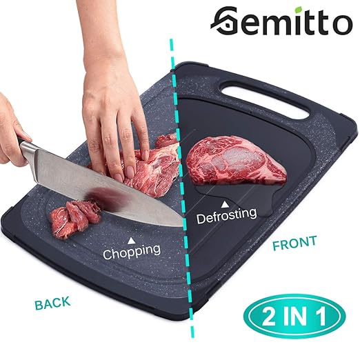 GEMITTO 2 en 1 Tabla de Cortar Cocina y Bandeja de Descongelación ...