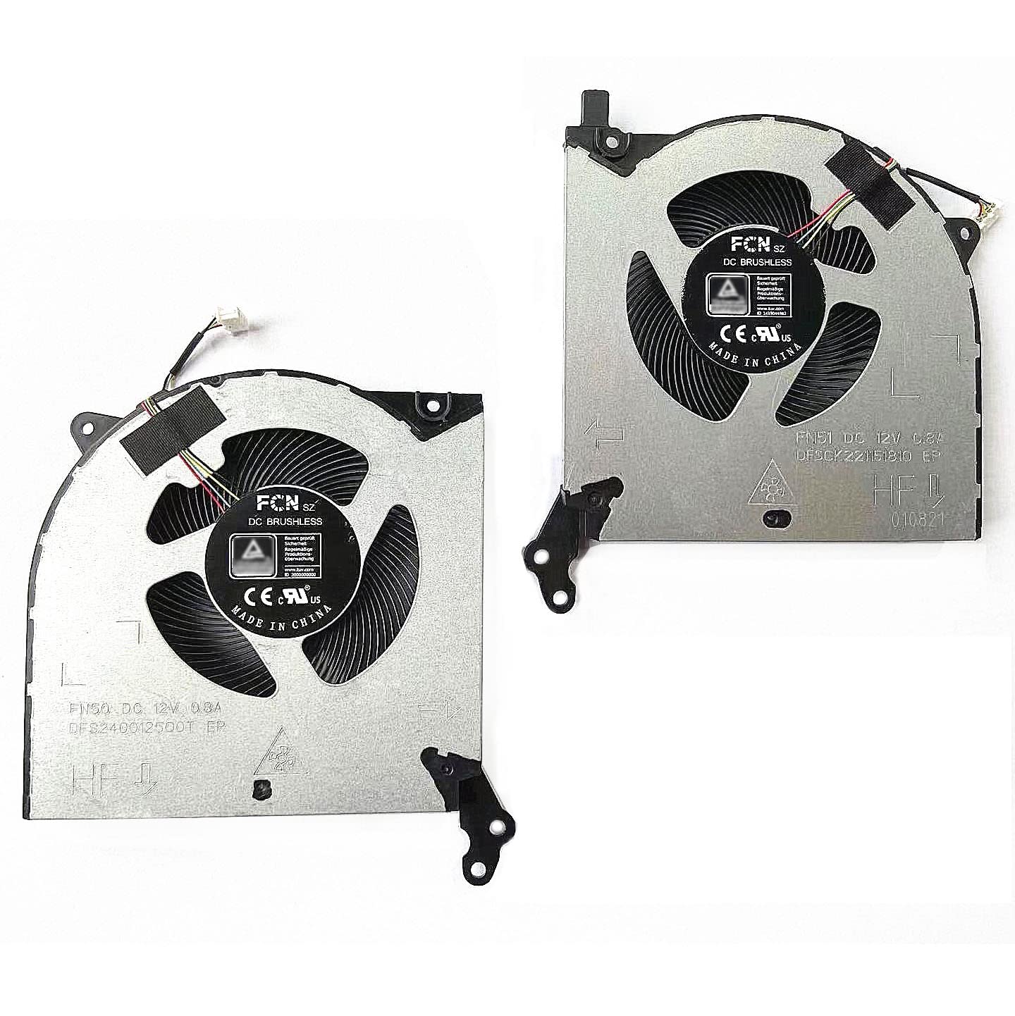 segoo CPU+GPU Cooling Fan Replacement for Lenovo Legion Y7000P 2020H Y550-15E Y7000 R7000 (2020) Legion 5 5i 15IMH05H Series DFS2400125Q0T FN50 DFSCK22115181Q FN51 DC12V