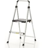 COSCO 2 Step Lite Solutions Folding Step Stool, Aluminum/Black