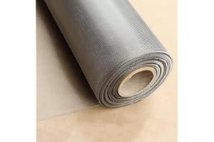 foriy 304 Stainless Steel Woven Wire Mesh 39.4inch x 98 Feet Metal Window Screen Mesh Roll Security Mesh Roll for Door Screen/Patio Screen/Cabinets Mesh 20 Mesh 0.15mm Wire Dia. Silver