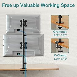 MOUNT PRO Vertical Dual Monitor Stand, Stacked