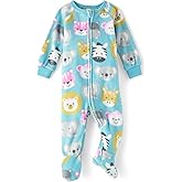 The Children's Place baby-girls And Toddler Fleece Long Sleeve Zip Front One Piece Footed Pajamas,sleep & Play