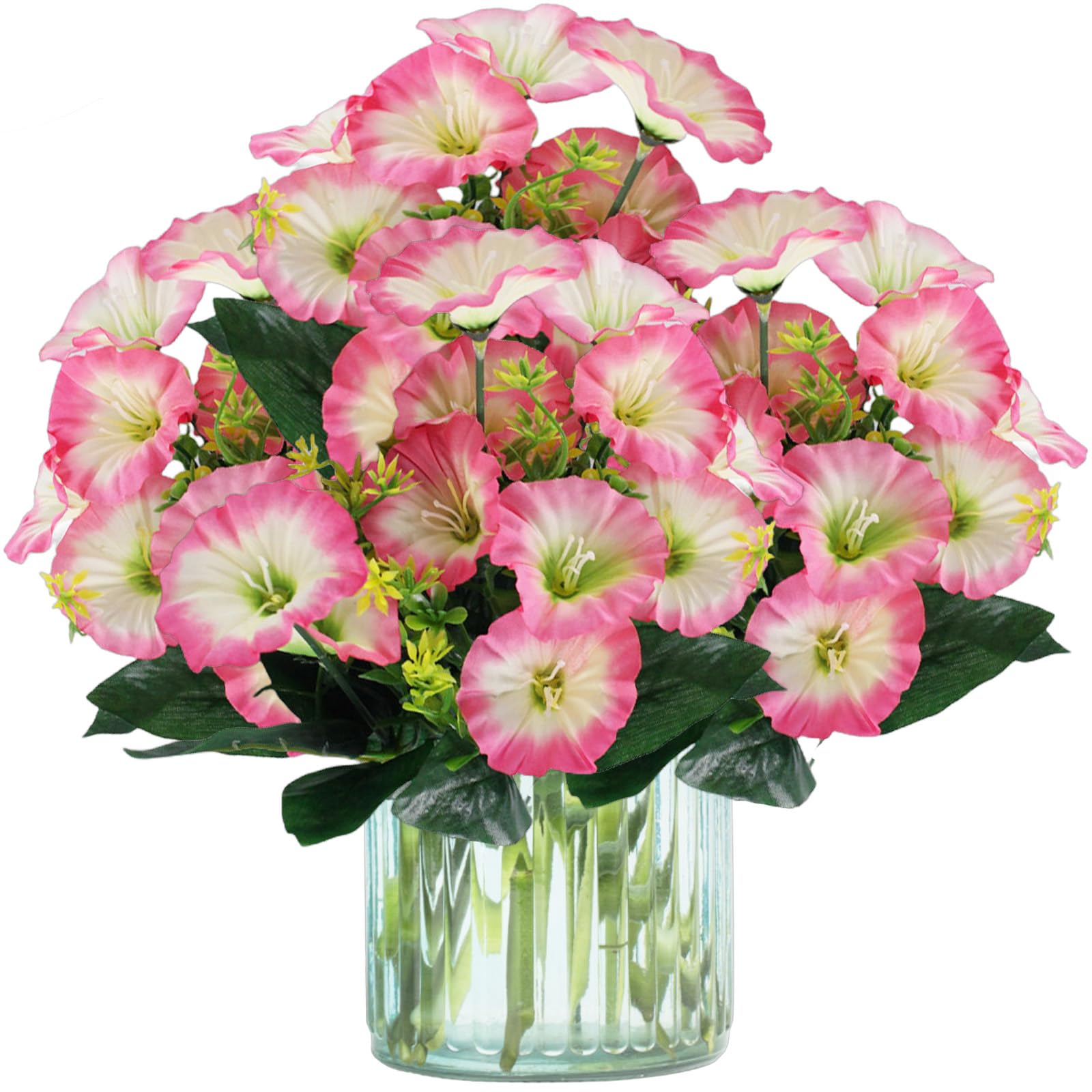 astylishome Faux Flowers that Look Real Artificial Outdoor Plants Morning Glory for Outside Planters Fake Plastic Flower for Decoration Home Garden Patio Decor 0709