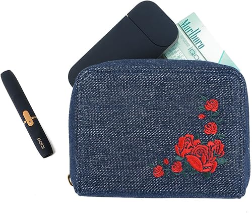 Amazon ネイビーデニム リベル F Los エルオーエス おしゃれ オール収納 アイコスポーチ 充電可能 ラウンドジップ ポーチ アイコスケース 全部収納 2 4 Plus対応 オールインワン Iqos アイコス 専用 カバー ケース カード収納 収納 レディース Ls