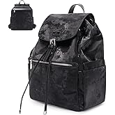 Super Eager Medium Backpack for Women,Waterproof Backpack Purses Daily Backpack (1217-Black)