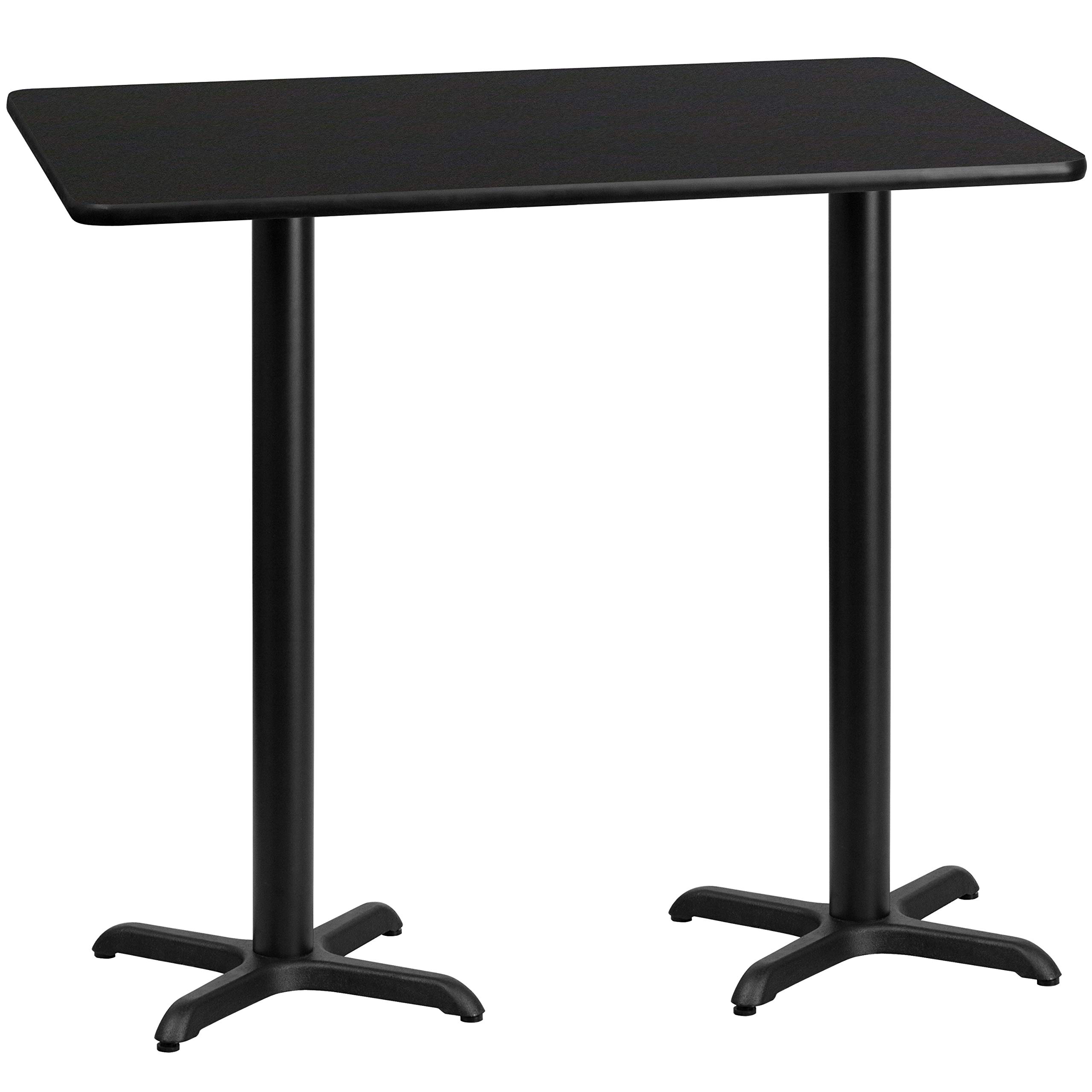 Photo 1 of *USED*
Flash Furniture Stiles 30'' x 60'' Rectangular Black Laminate Table Top with 22'' x 22'' Bar Height Table Bases