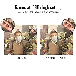 SAPLOS GTX 1050 Ti Gaming Graphics Card, 4GB, 128