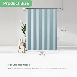 Dynamene Fog Blue Fabric Shower Curtain for