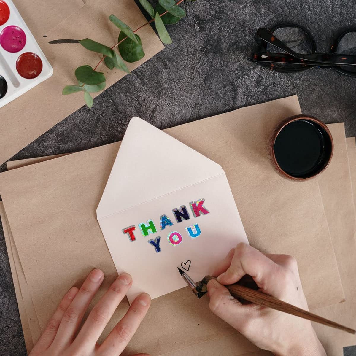 1400 Pieces Colorful Alphabet Stickers Glitter Letter Stickers（20 Sheets） Self-Adhesive Shiny Stickers Used for Greeting Cards, Home Decoration, Children's Art and Craft Supplies