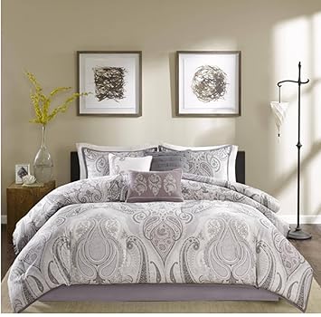 Amazon Com 7 Piece Unique Paisley Printed Pattern Comforter