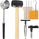 Coconut Opener, AMOHEE 10PCS Easy to Open Coconut Opener Tool Set Includes Coco Jack, Coconut Shell Opener, Scraper, Straw & 