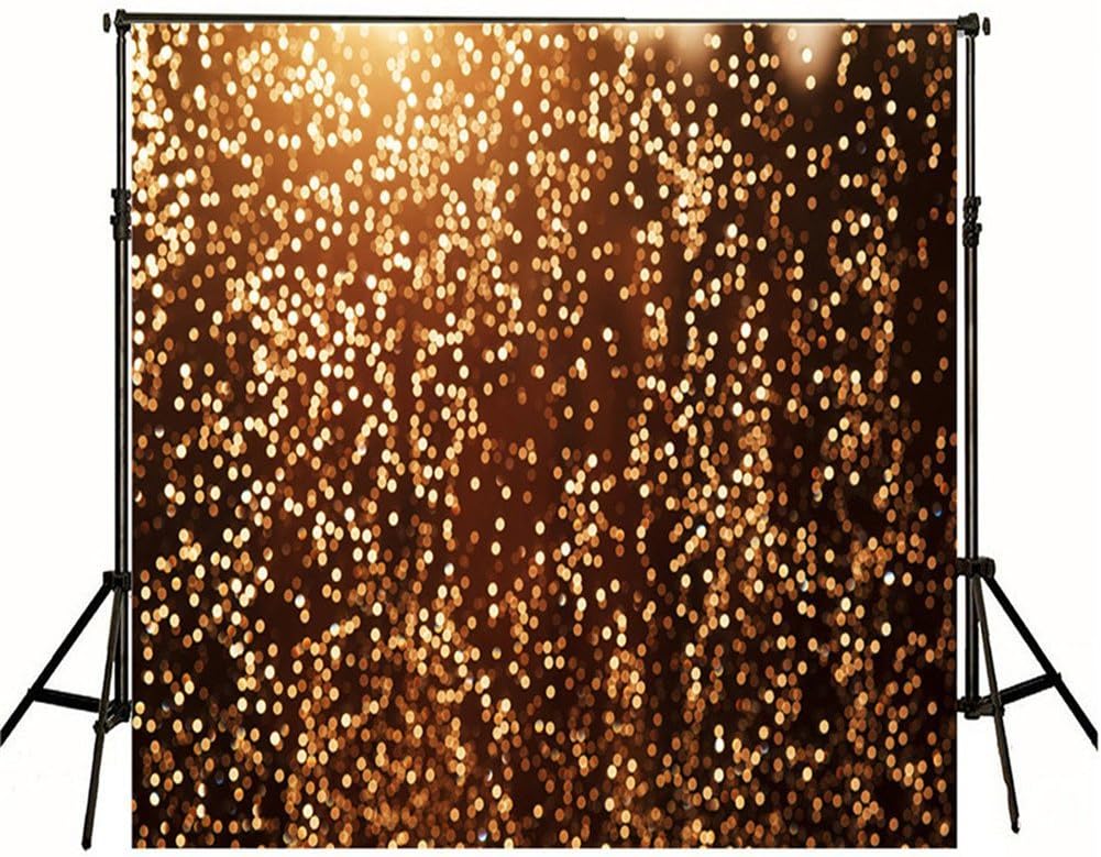 Glitter Gold Photography Backdrops 5x7 Custom Wedding Night Backgrounds for Photo Studio Washable Backdrop No Wrinkle