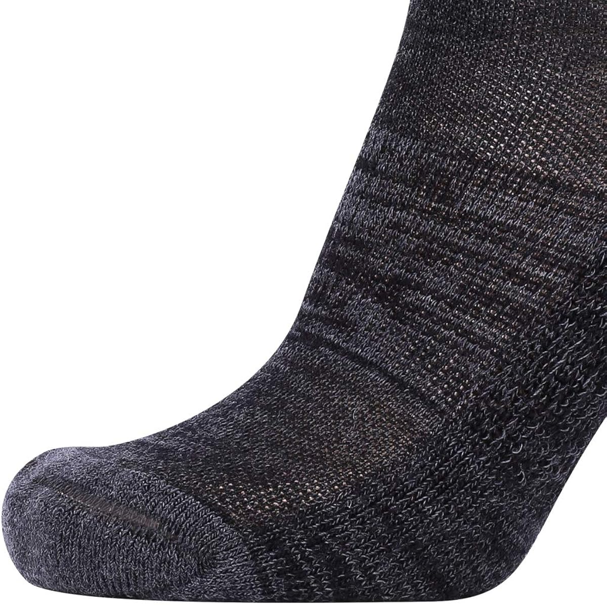 EnerWear 4 Pack Women's Merino Wool Outdoor Hiking Trail Crew Sock (US Shoe Size 4-10, Black Stripe/Dark Grey/Multi): Clothing