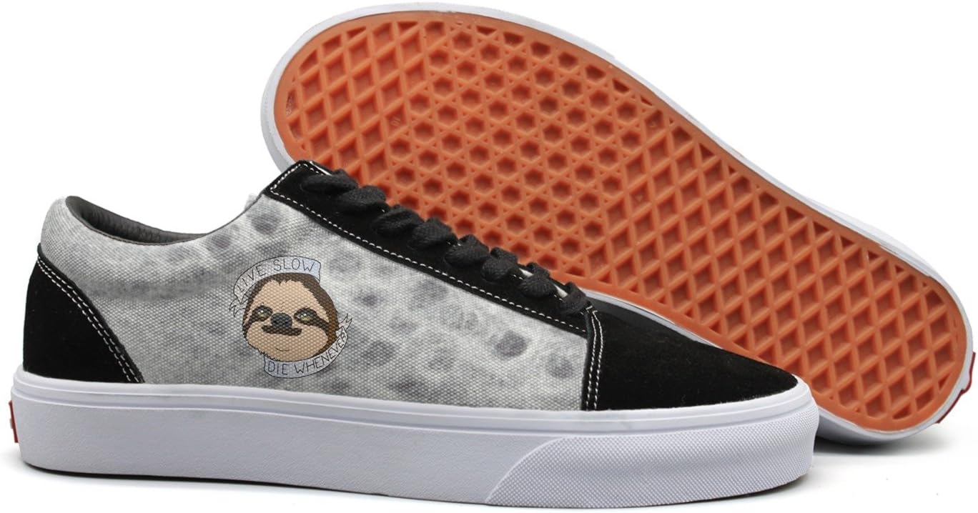 Sloth Live Slow Die Whenever Men's Casual Sneaker Lace Up Shoe