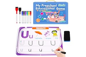 ADMILA Preschool Learning Activities Educational Workbook, Handwriting Practice Book for Kids, Christmas Birthday Presents for 3 4 5 Year Old Boys Girl Toys for Kids, Montessori Busy Book Tracing Book Toys