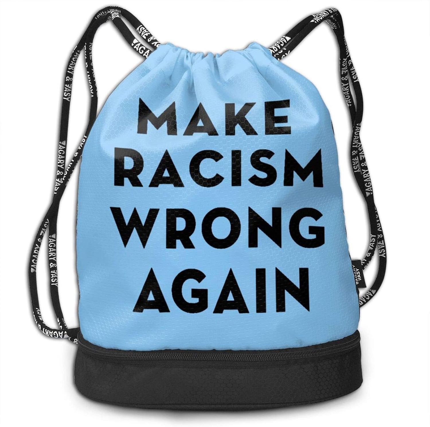 Tiancun Make Racism Wrong Again Cute Drawstring Make Racism Wrong Again Sackpack