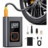 Tire Inflator Portable Air Compressor, 180PSI Cordless Portable Air Pump, 6X Faster Tire Pump for Car Tires, Portable Bike Pu