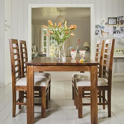 LifeEstyle LE-500040_A Four Seater Dining Table Set (Brown)