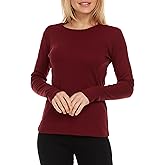 Brix Women's Long Sleeve Tee - Crewneck Cotton T-Shirt Tagless Super Soft Classic and Fitted.