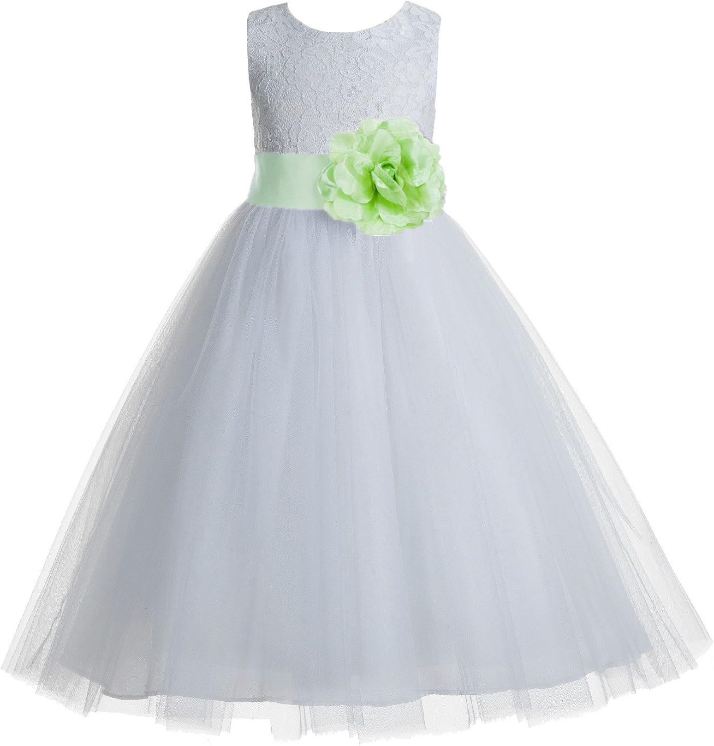 flower girl dress with heart cutout in back