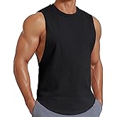 COOFANDY Mens Workout Tank Tops Cotton Cut Off Sleeveless Muscle Shirts Gym Athletic Running T Shirt