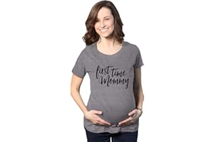 Crazy Dog Tshirts Maternity First Time Mommy Pregnancy T Shirt Cute Belly Bump Tee Mother to Be