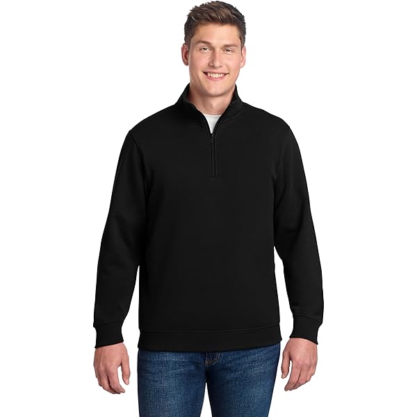 SPORT-TEK Unisex Quarter Zip Sweatshirt, Graphite Heather, XS at