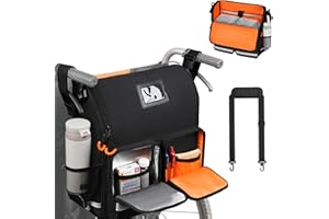 Wheelchair Bags,Wheelchair Backpack Bag,Wheelchair Bags to Hang on Back,Wheelchair Accessories Pouch Storage Bag with Thermal