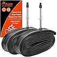 2-PCS Heavy Duty Bike Tubes 20x1 3/8 (37-451) FV60mm Presta Valve Premium Butyl Rubber Inner Tubes Replacement for 20 x 1 3/8 20x1 3-8 Bike Bicyle Tire Tubes