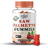 Saw Palmetto Gummies for Hair Growth & Hormone Balance – Vegan DHT Blocker for Women & Men, Supports Prostate Health, PCOS & Testosterone Wellness – Gluten-Free Herbal Supplement – 300mg Extract
