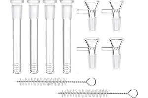 TAOMOIUP 10 Pcs Experimental Grade Borosilicate Glass 14mm Thread Adapters, Suitable for Standard Laboratory Equipment, A Must-Have for Laboratory and Home Experiments