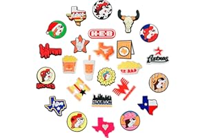 SIUNOH 25,30 Different Shoe Charms for Kids Boys Girls,Texas/Axolotl/Letter Shoe Charms for Teens Women Man,Cartoon Houston Cute Animal Alphabet Shoes Charms Wristband Clog Sandals for Birthday Party Gifts
