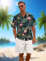 Hawaiian Shirts for Men Summer Beach Casual Short
