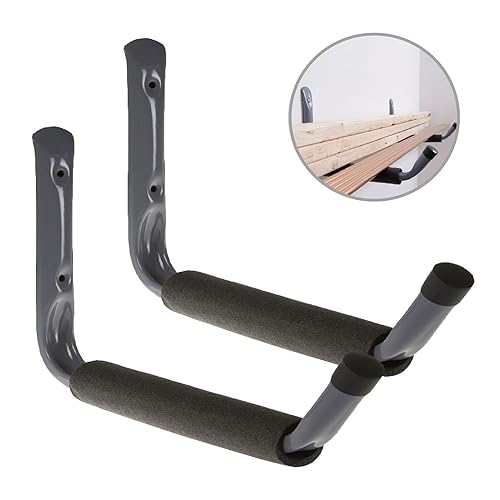 2 x Large Heavy Duty Storage Hooks Wall Mounted Ladder Bike Garage
